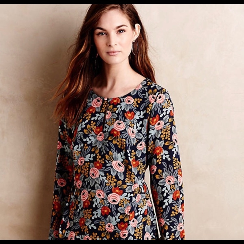 Rifle Paper Co x Paper Crown Anthropologie Dress